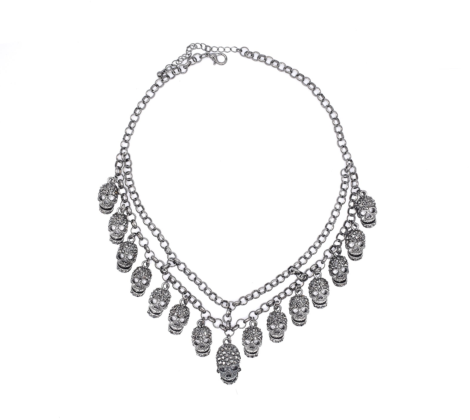 Statement skull necklace for alternative looks