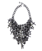 Skull and crystal gothic statement necklace by Bête Noire