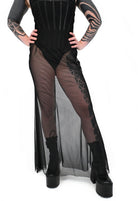 Close up of sheer mesh fabric on Blasphemy skirt