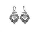 Close up of flame shaped earrings by Bête Noire