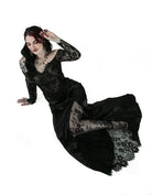 The Emily Dress styled with alternative gothic fashion look