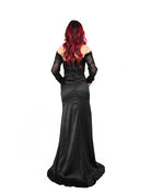 Back view of Excommunicated satin mermaid dress
