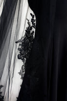 Bête Noire Montague long black gothic veil with metal comb
