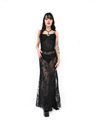 Bête Noire Perdition sheer black lace dress with corset bodice