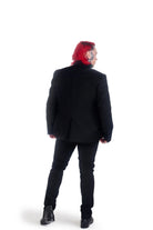 Back view of Recherché custom tailored black suit