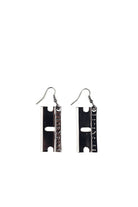 Bête Noire Relentless Razor gunmetal razor blade earrings