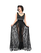 Bête Noire Revenant black lace gothic maxi skirt
