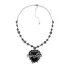 Bête Noire Sacred Heart Necklace Noire with black gemstone pendant
